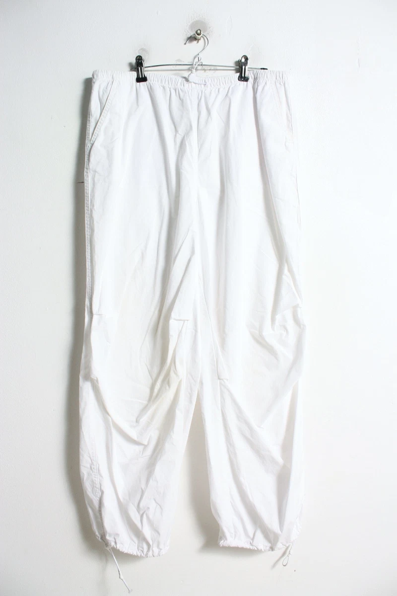 Pantalón ligero con dobladillo con cordón H&M para mujer - blanco - talla S pequeño (k86)