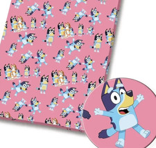 Bluey Bingo children character polyCotton Fabric Half Yard 18  x 55   24184