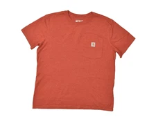 Carhartt Men's Red K87-W Loose Fit Pocket Tee Shirt Regular Size L (12-14) Red