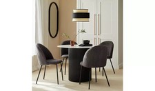 Argos Home Black Dining Table & 4 Charcoal Chairs(RRP £400)
