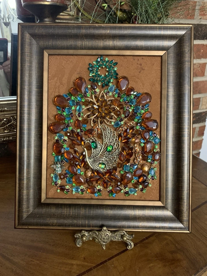 Joyería vintage arte collage floral enmarcado Foto 2 de 4