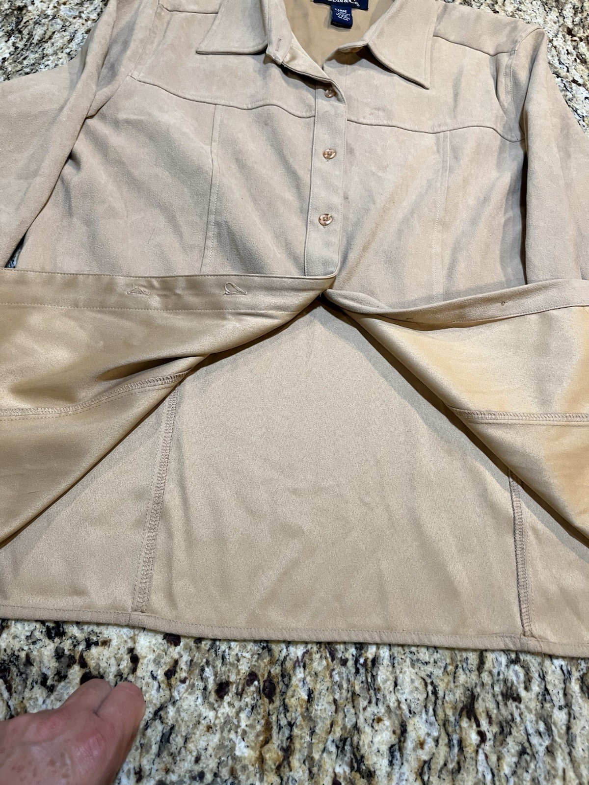 Denim & Co Button Down Large Plain - image 9