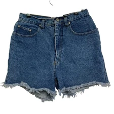 Gitano Vintage Dark Wash Frayed Hem Denim Jean Cotton Shorts Size 9/10