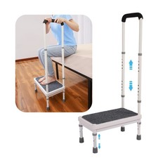 Step Stool with Handle for Elderly Adults, High Beds Steps Heavy Duty Metal S...