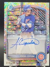 2025 Bowman Chrome Prospects - Auto Angel Cepeda #CPA-AC Mini Diamonds /100