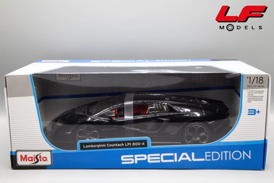 1:18 Lamborghini Countach LPI 800-4 Nero- Maisto - Immagine 3 di 3