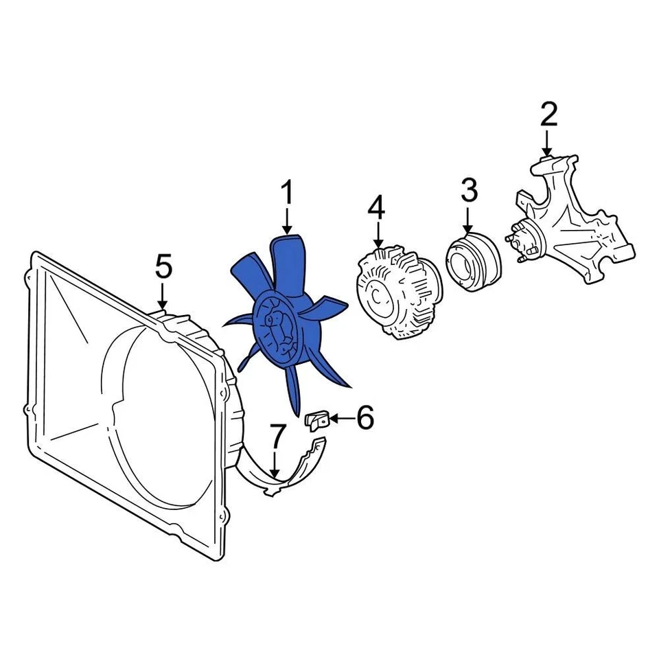For Toyota Tundra 2003-2004 Toyota 1636150080 Engine Cooling Fan Clutch Blade Foto 3 de 3