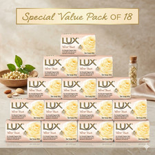 18 Pack LUX Velvet Touch Bar Soap - Jasmine & Almond Oil (80g Each) - Bulk Buy