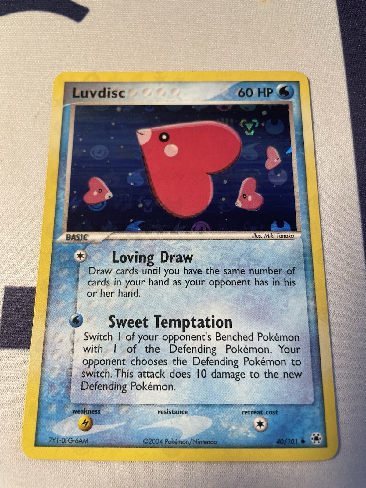 Luvdisc 40/101 Reverse Holo, Ex Hidden Legends 2004, Pokemon Card, LP