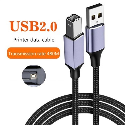 USB 2.0 to USB Type B Printer Scanner Cable Cord High Speed for Cellphone