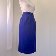 Vintage  90s Dark Purple Pencil Midi Skirt