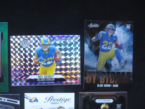 6x Blake Corum ROOKIE RC Lot - GREEN PRIZM + Silver Mosaic - Los Angeles Rams - Bild 3 von 5