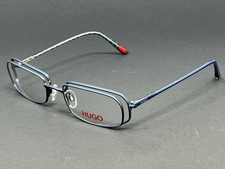 Vintage Hugo Boss Eyeglasses HG15573-BL Blue 52mm Rectangle Metal Frame