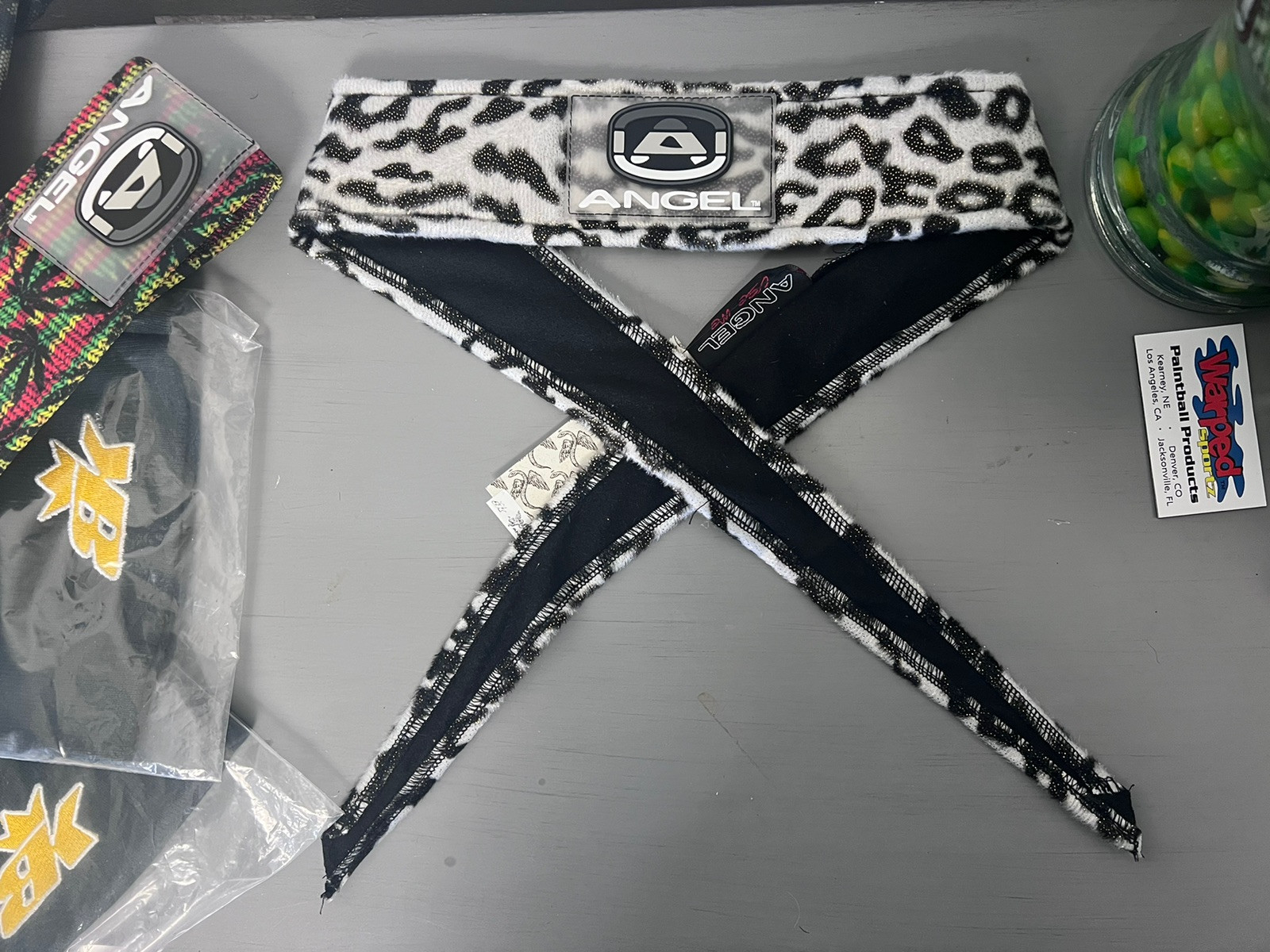 WDP Angel Paintball Headband - Snow Leopard Valhalla  - Vtg, NOS - hormesis