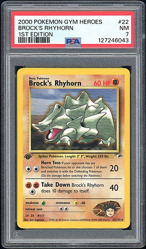 Brock's Rhyhorn (1st Edition) graded PSA 7 for sale on eBay