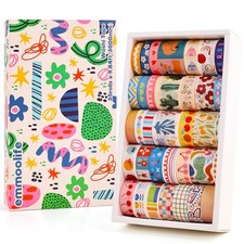 35 Rolls Washi Tape Set, Colorful Cute Floral Writable Decorative Tapes for S...