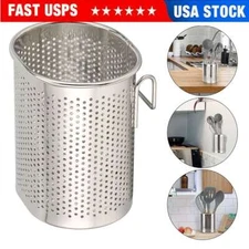 Stainless Steel Kitchen Utensil Holder Container Flatware Caddy Organizer Tool