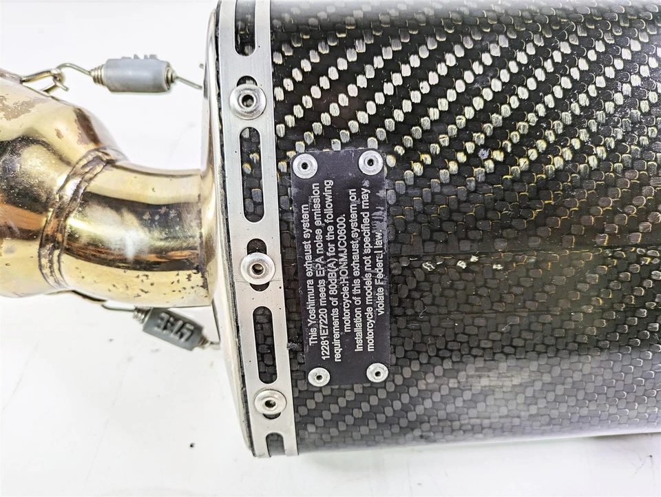 Honda CBR600RR 2017 Yoshimura tubo de escape de fibra de carbono antideslizante y medio RS-5 Foto 4 de 4