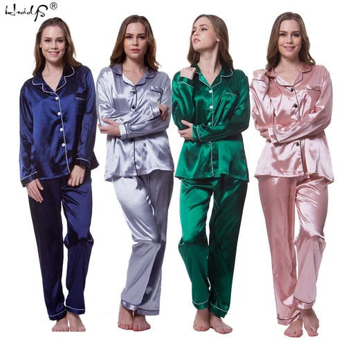 Sleepwear Nightgown Long Sleeve Home Cloth Women Pajama Set