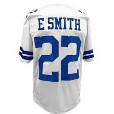 Emmitt Smith Jersey White Dallas | Unisex Adult Sizes S-5XL Unsigned Custom