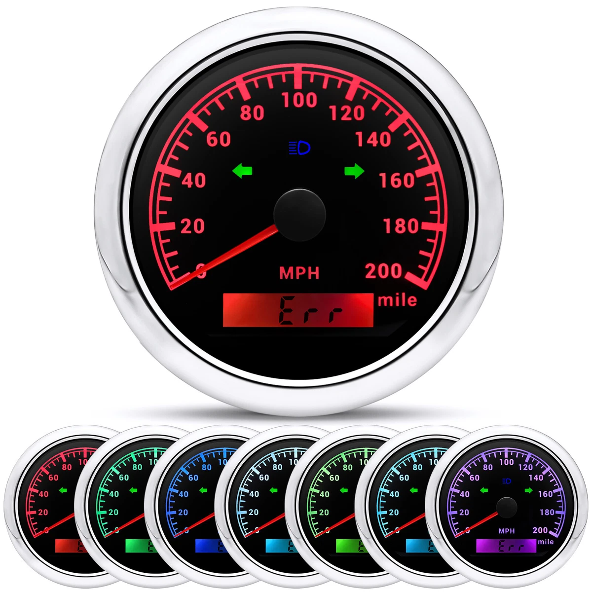 85MM GPS Speedometer 0 200MPH With Turning Light for Car Truck Motorcycle Marine