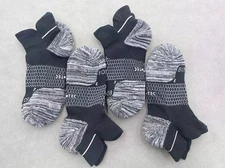 Bombas Womens Hex Tec Lightweight Running Black Ankle Socks 4 Pairs Size Medium