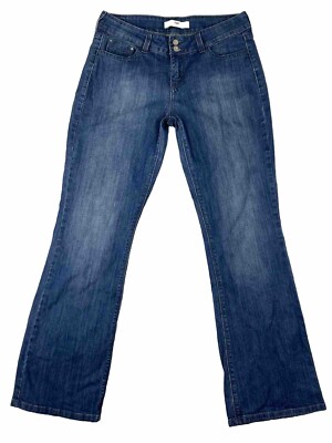 Levi's 526 Slender Boot Womens Mid Rise Jeans Medium Wash Flap Pockets Size 6M