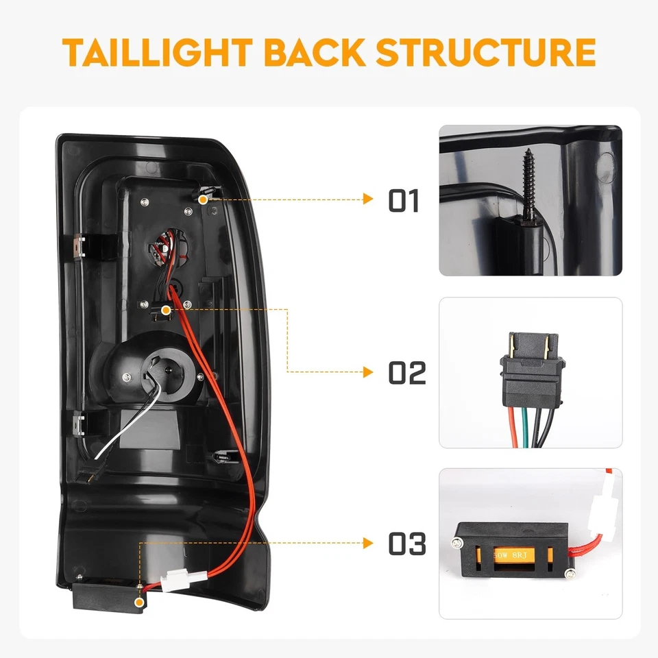 LED 尾灯适合 Ram 1500 1994 - 2001,适用于 Ram 2500 3500 1994 - 2002,后... — 第 3/4 张图片
