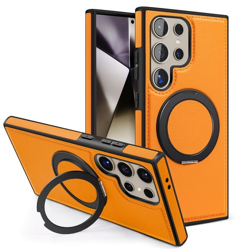 Magnetic Case For Samsung Galaxy S24 Ultra S23 S22 Leather Holder Magsafe Cover - Bild 12 von 18