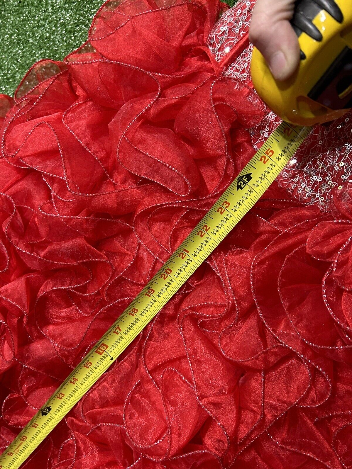 Red Quinceanera Ballroom dress BEAUTIFUL Size 8 Y… - image 8