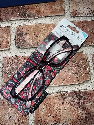 NEW Reading Glasses Sight Station ALLEGRA RED +1.50