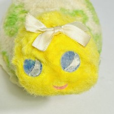 Eden Turtle Plush 10  Yellow Flowers Eyelet Bow Felt Face 1970  s Vintage TLC