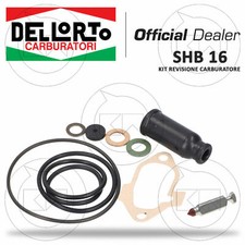 DELL'ORTO KIT GUARNIZIONI CARBURATORE SHB 16 + SPILLO CONICO VESPA 50 L N R