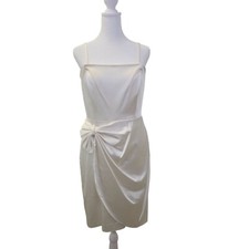 Calvin Klein Satin Side Ruched Bodycon Cocktail Dress Size 8