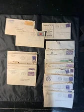 1930s Lot of 30-40 stamped envelopes from various manufacturers around nation