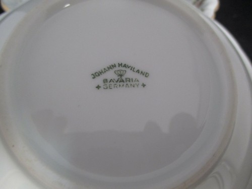 JOHANN HAVILAND MOSS ROSE 5-1/8" FRUIT/DESSERT/BERRY BOWLS Set of 4 - Picture 3 of 3