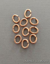 SNAPEEZ II ULTRAPLATE Oval - Bella Flamed Copper Jump Ring 10x8mm. Made in USA.