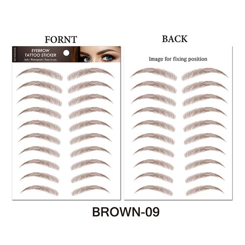 6D Hair-like Stick-On Authentic Eyebrows Waterproof Eyebrow Tattoo Sticker† - Picture 43 of 50