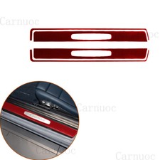 4 Stück Rot Kohlefaser Einstiegsleiste verkleidung für Porsche 718 2016-22