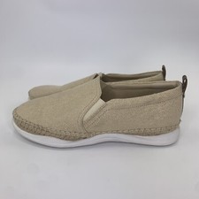 Sam Edelman Kassie Espadrilles Slip-On Gold Metallic Weave Womens Sz 8.5