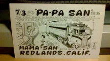CB radio QSL postcard risqué joke trucker comic 1970s Redlands CA California