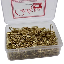 300 Pcs Closed Brass Safety Pins for Sewing, Quilting & Craft