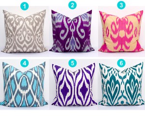 pink ikat pillows