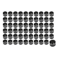60Pcs Black Cut Topper Bolt Caps Cover For Harley Road King Sportster 883/1200