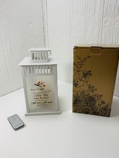 Sympathy Gift Memorial Lantern with Flickering LED Candle and Remote Control