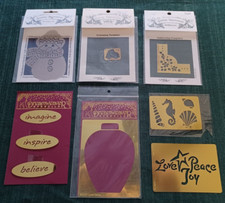 LOT OF 7 BRASS EMBOSSING TEMPLATES STENCIL LASTING IMPRESSIONS DREAMWEAVER