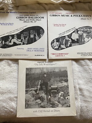 Rare Minnesota Gibbon Ballroom Polka Days Hall LP Vinyls Records Cliff Hermel
