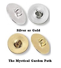 Button Back to Make Anything a Button, 100 Silver OR Gold 6mm OR 10mm