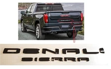 Gloss Black Rear Tailgate DENALI Sierra Emblem GMC Sierra 1500 2500hd 3500hd
