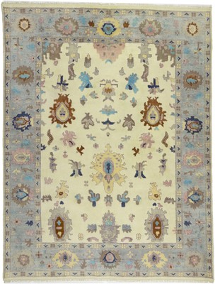 Colorfast Floral Oushak Rug Oriental Dining Room Kids Room Decor Carpet 9x12 ft